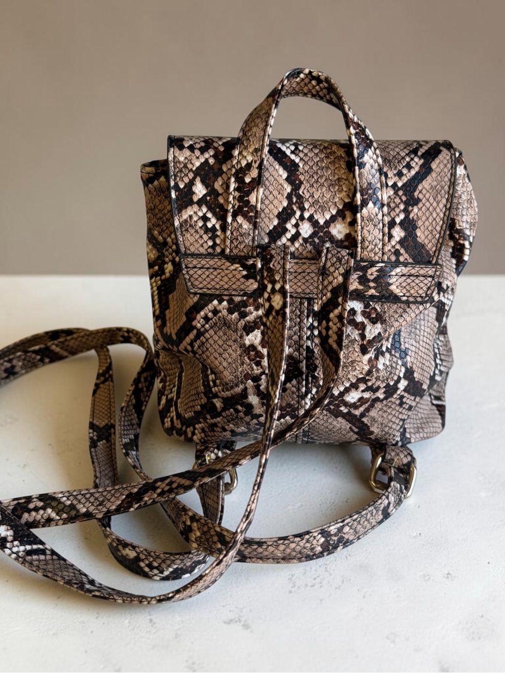 PacSun Snake Print Mini Backpack Purse - Excellent Condition! - Picture 2 of 16